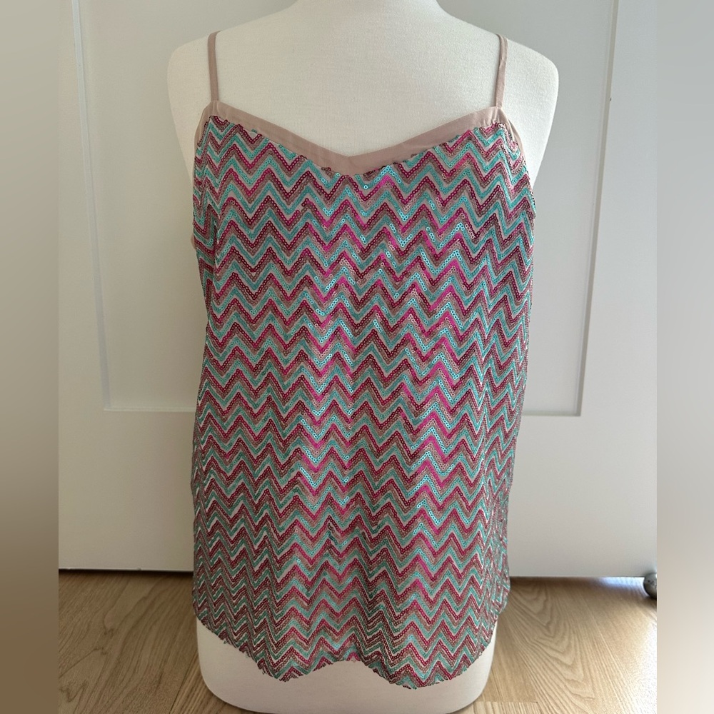 NWT - Ella Moss Sequin Spaghetti Strap Tank (Size L)